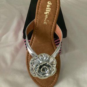 NIB Silver Sandals sz.6.5